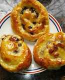 Rollos de crema pastelera y canela