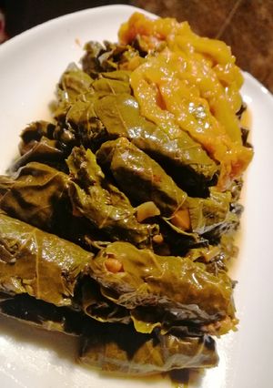 صورة لوصفة ورق عنب بالخضرة 😊😋
