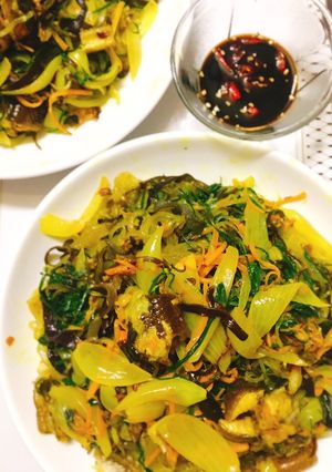 Hình của món Miến Lươn xào nghệ.