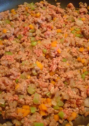 Una foto de Picado de verduras con carne