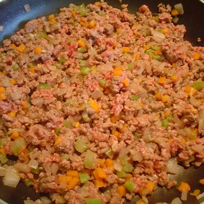 Picado de verduras con carne Receta de Elisa Guerra- Cookpad