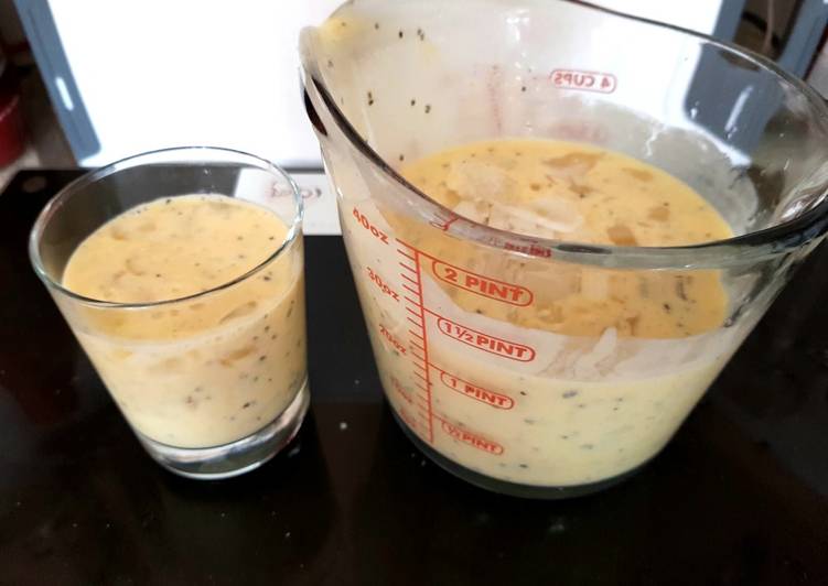 Steps to Prepare Quick My Passionfruit &amp; Mango Milk Shake and Crushed Ice