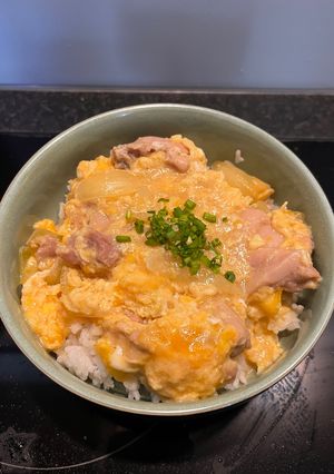 A picture of 親子丼 (Oyakodon).