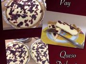 Una foto de pay de queso con grenetina