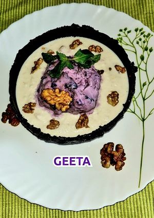 A picture of Choco nutty Jamun Ice cream Bowl.