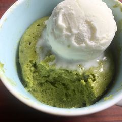 A picture of Matcha Cream Cheese Mug Cake.