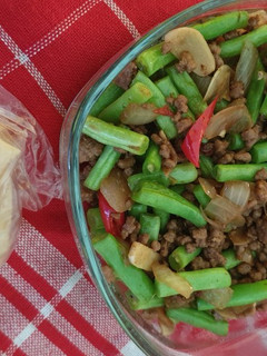 Foto resep Oseng baby buncis daging giling
