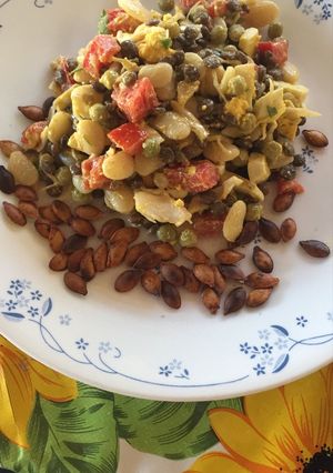 Una foto de Ensalada de porotos muy rica