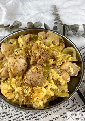 日式雞肉親子丼飯 的食譜成品照片
