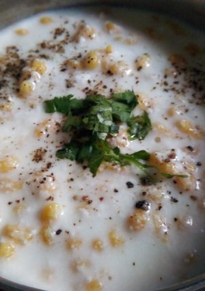A picture of Boondi Raita.