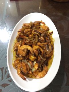 Foto resep Udang saus kecap ing