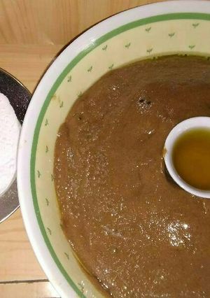 صورة لوصفة عصيدة التمر الحضرمية