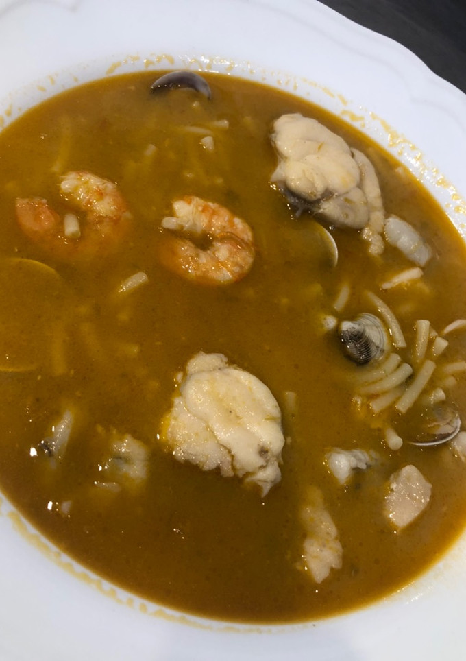 Una foto de Sopa de marisco
