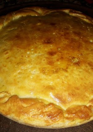 Una foto de Tarta de jamón, queso y choclo
