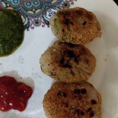 Raw banana tikki A picture of Raw banana tikki.