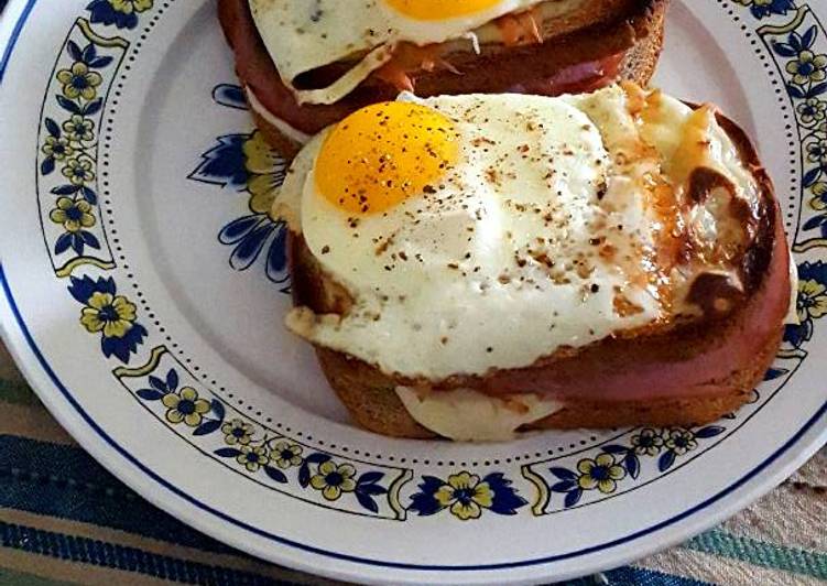 Recipe of Any-night-of-the-week Ham and cheese gruyere croque madame