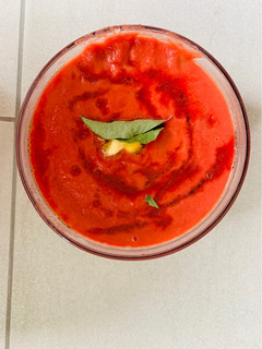 A picture of Beetroot and Carrot Soup.