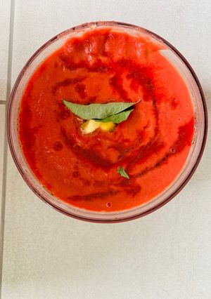 A picture of Beetroot and Carrot Soup.