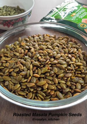 A picture of Roasted Masala Pumpkin Seeds – Healthy Snack.