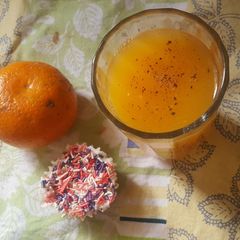 A picture of Orange mosambi juice.