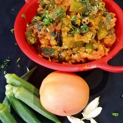 A picture of Masala bhindi.