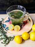 Infusión de cedrón o hierbaluisa con limón sutil 🍋 🌱 🍵 km cero 0️⃣