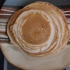 A picture of Fluffy chocoberry Pancakes.