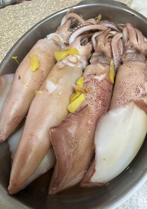 薑燒透抽 的食譜成品照片