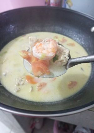 Foto resep Santan udang & tempe