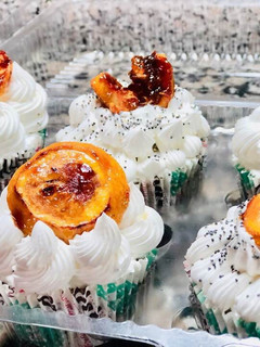 Una foto de Cupcakes veganos de naranja