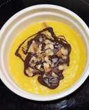 Flan de naranja y chocolate