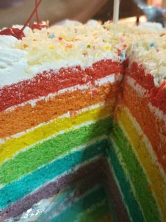Foto resep Rainbow Cake Kukus lembut