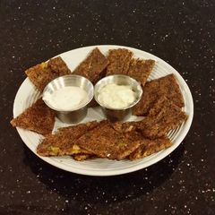 A picture of Cauliflower "flatbread".