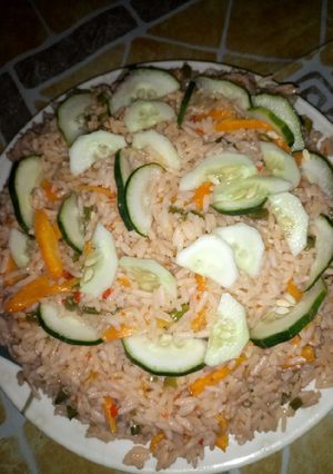 A picture of Jollof rice.