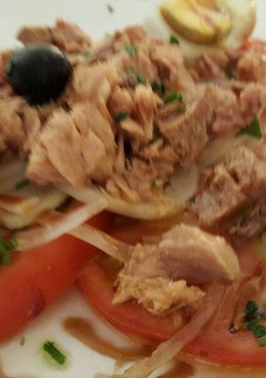 Foto principal de Ensalada de tomate y huevo