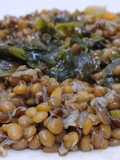 Estofado de Lentejas Pardinas con Bruma Marina de Wakame y Ensamblaje Vegetal
