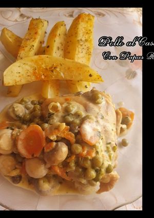 Una foto de Pollo al Casancrem con Papas Rústicas