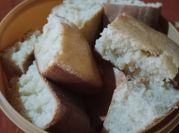 Una foto de biscochuelo de vainilla
