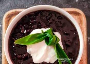 Gampangnya Menyajikan Bubur ketan hitam Mantul Banget