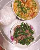 Đậu rồng xào bò