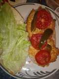 Torta de tortita de pollo