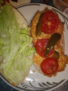 Una foto de Torta de tortita de pollo