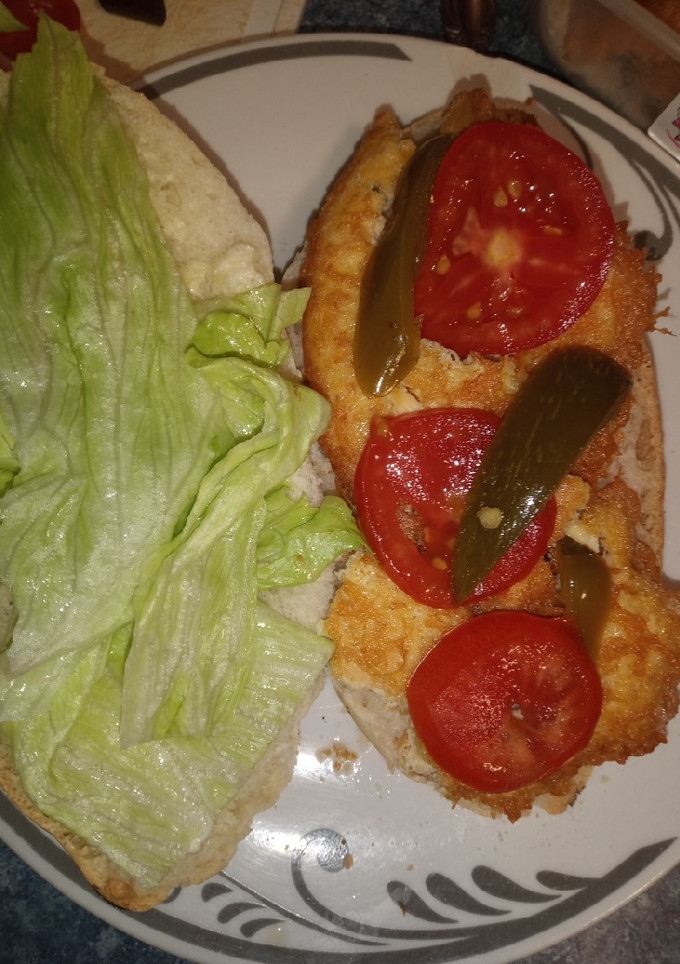 Una foto de Torta de tortita de pollo