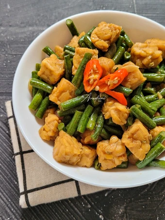 Langkah Gampang Menyiapkan Resep Tumis kacang panjang tempe yang Sempurna Anti Ribet, Mantap Sekali