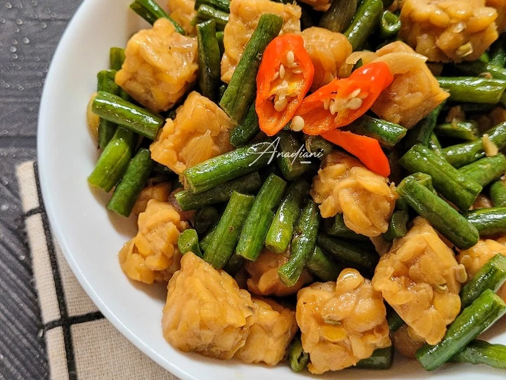 Langkah Gampang Menyiapkan Resep Tumis kacang panjang tempe yang Sempurna Anti Ribet, Mantap Sekali