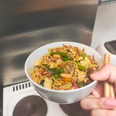 A picture of Lazy Chow mein (fried noodle).