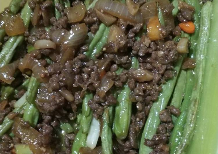 Cara meracik Buncis Cah Sapi Lezat