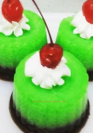 Foto resep Puding Lumut Lapis Coklat