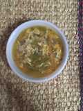 Sopa de nopalitos con huevo