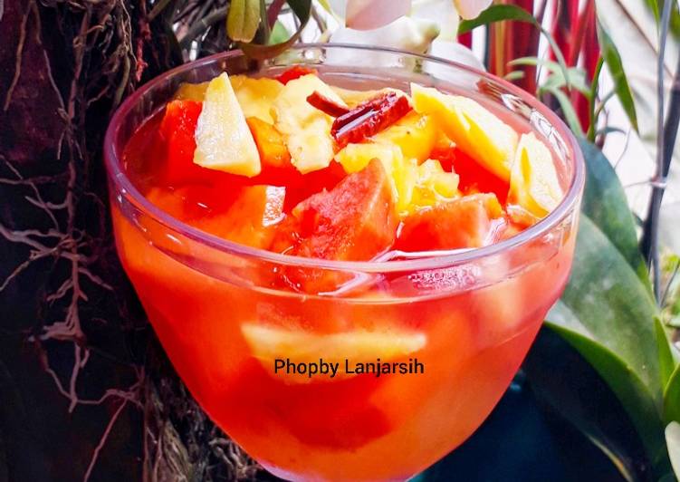 Cara Gampang memasak Stup Buah Pepaya Nanas yang praktis
